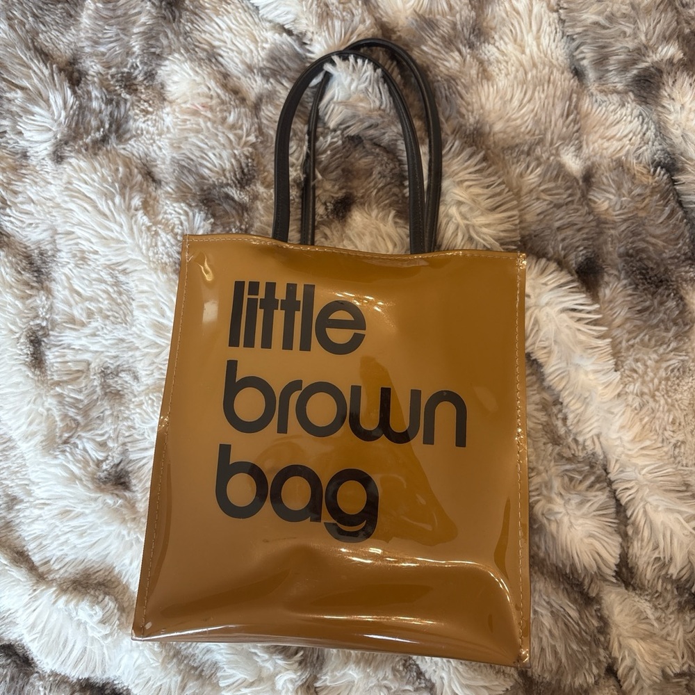Bloomingdale's Tan Tote with Black Accents